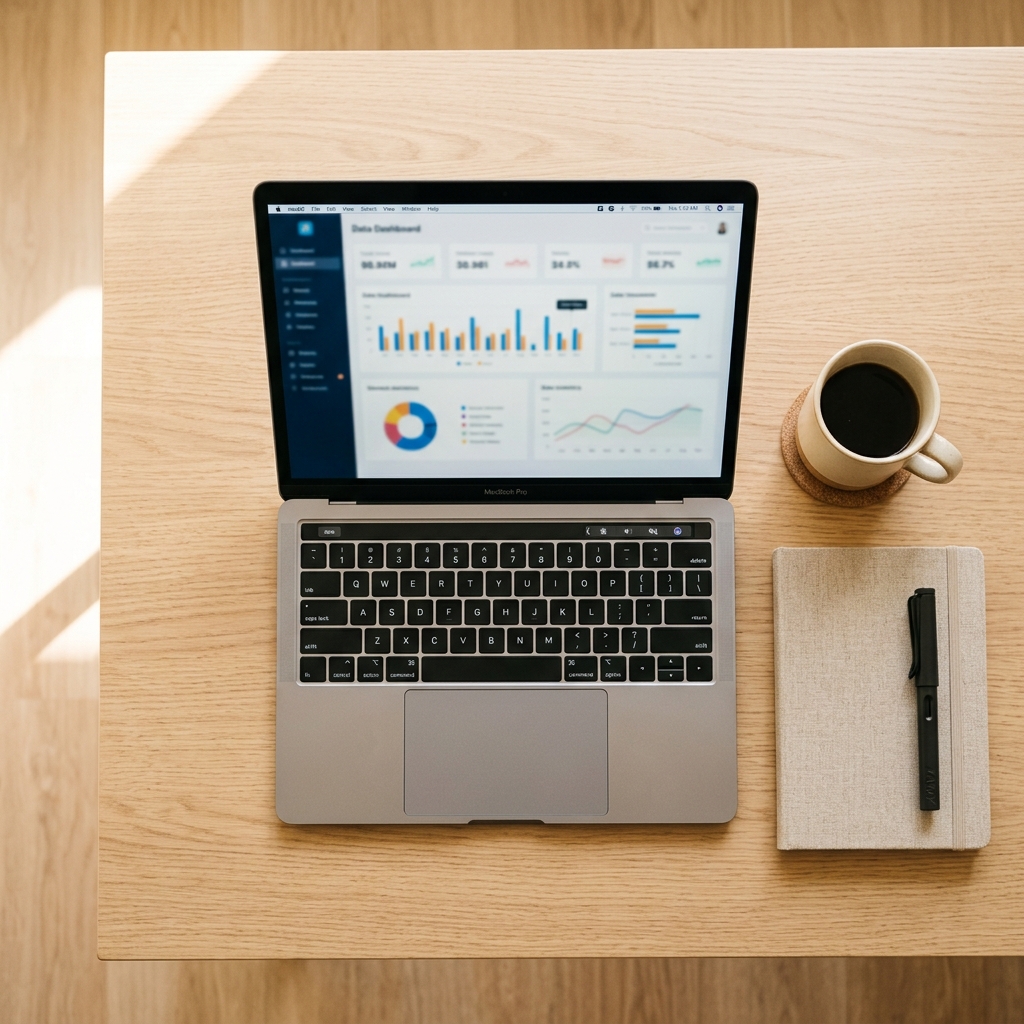 Data dashboard showing live updates